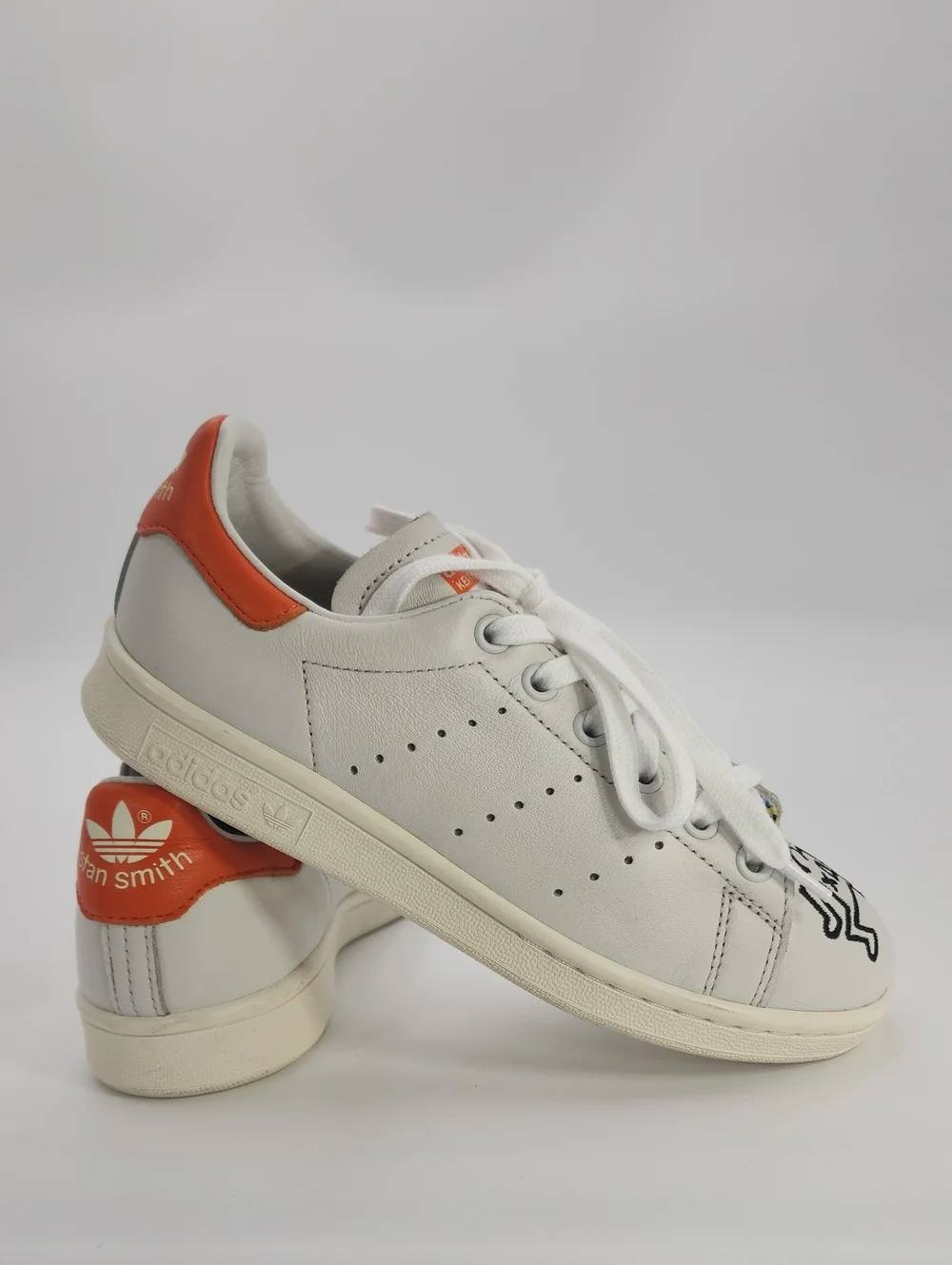 ADIDAS | Stan Smith x Keith Haring PopArt EE9295 White Orange Men's Size 4